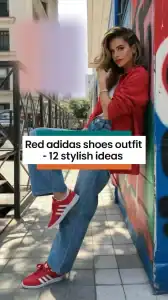 Red Adidas Shoes Outfit