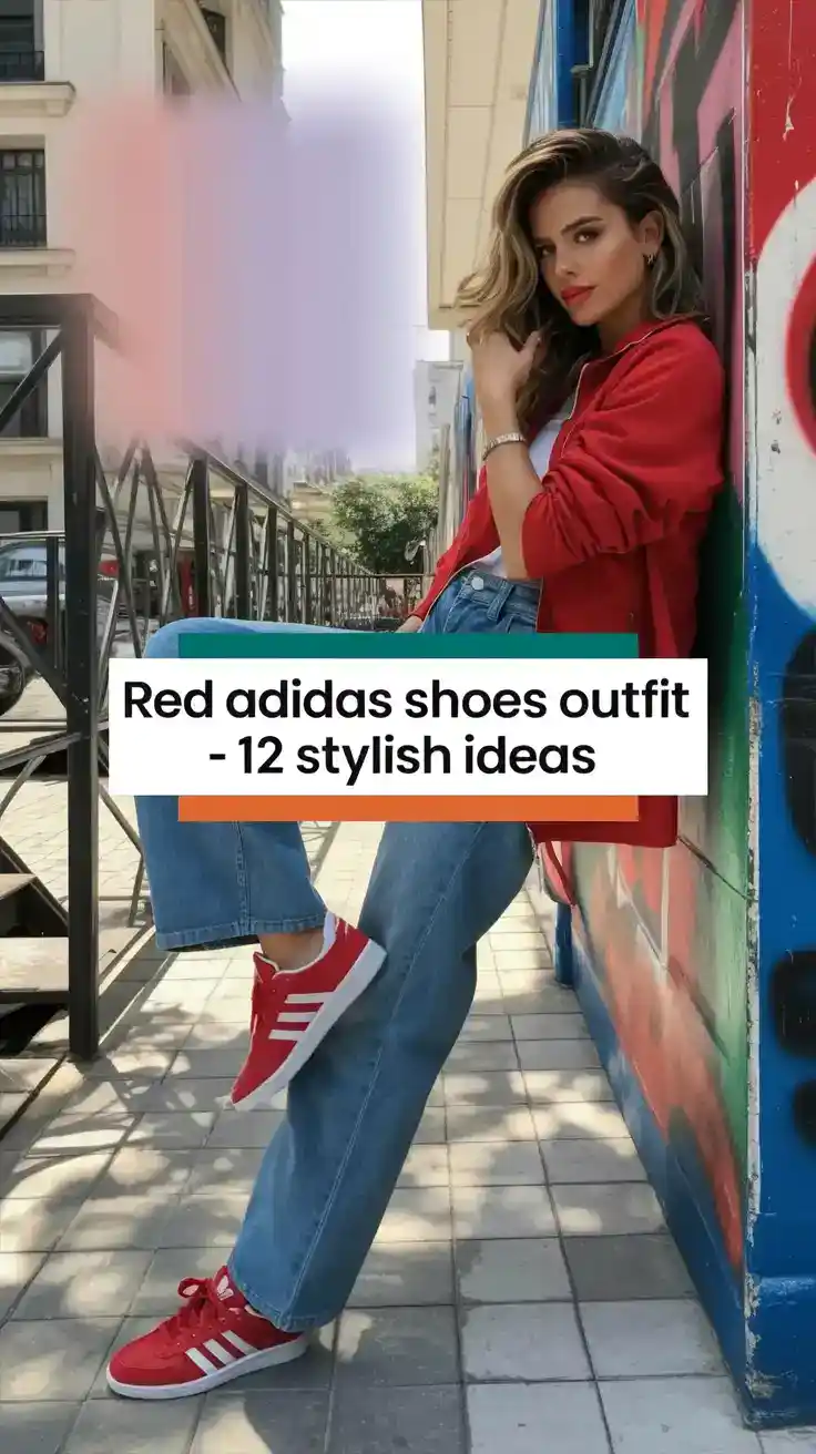 Red Adidas Shoes Outfit