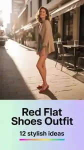 Red Flat Shoes Outfit