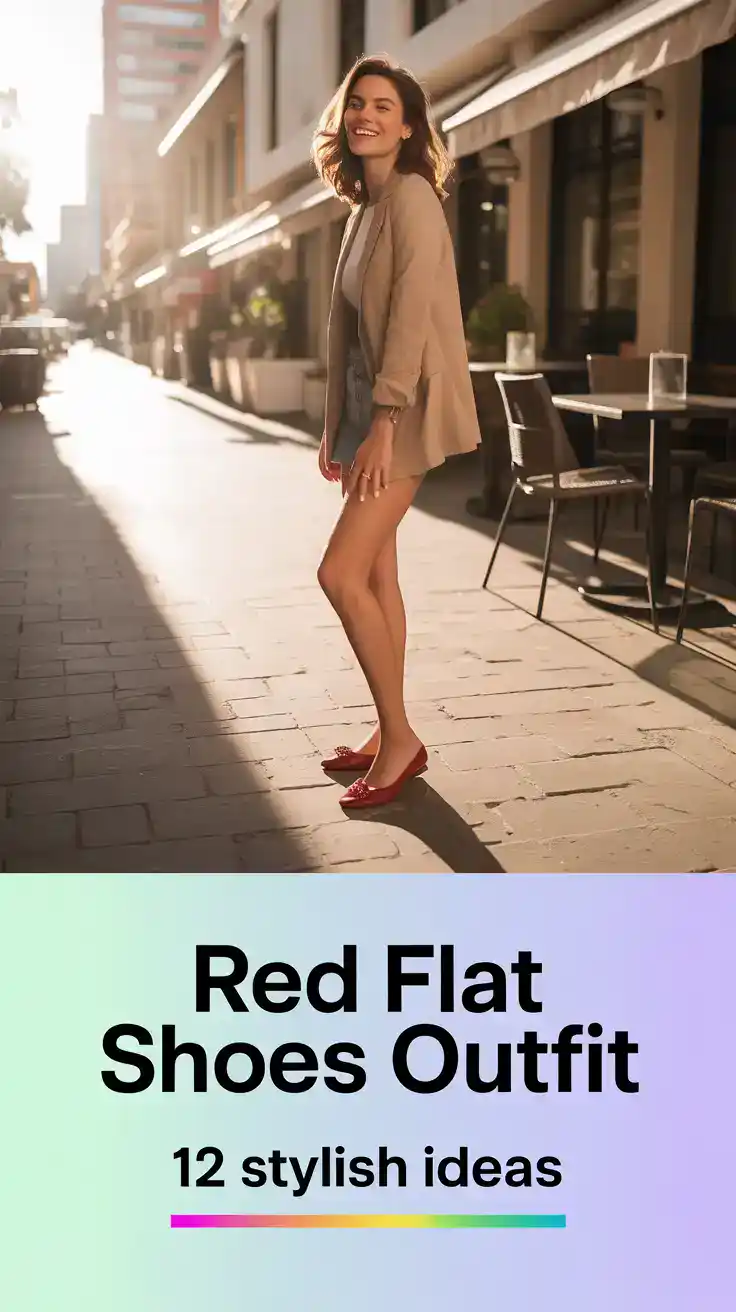 Red Flat Shoes Outfit