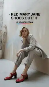 Red Mary Jane Shoes Outfit