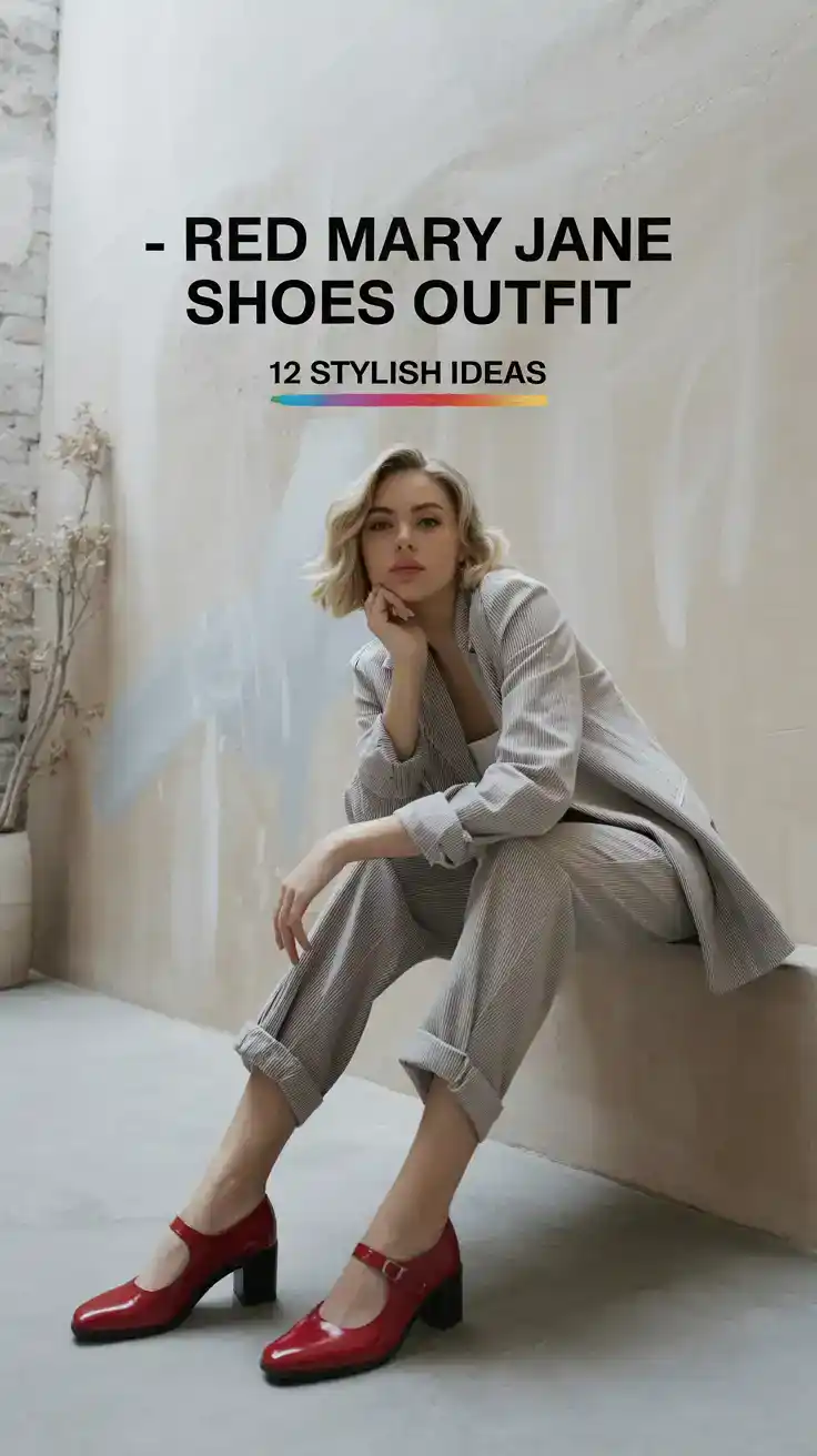 Red Mary Jane Shoes Outfit
