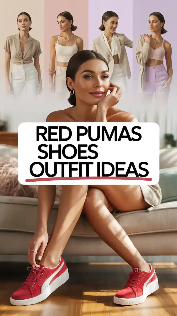 Red Pumas Shoes Outfit