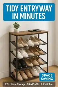 5-Tier Shoe Rack for Entryway