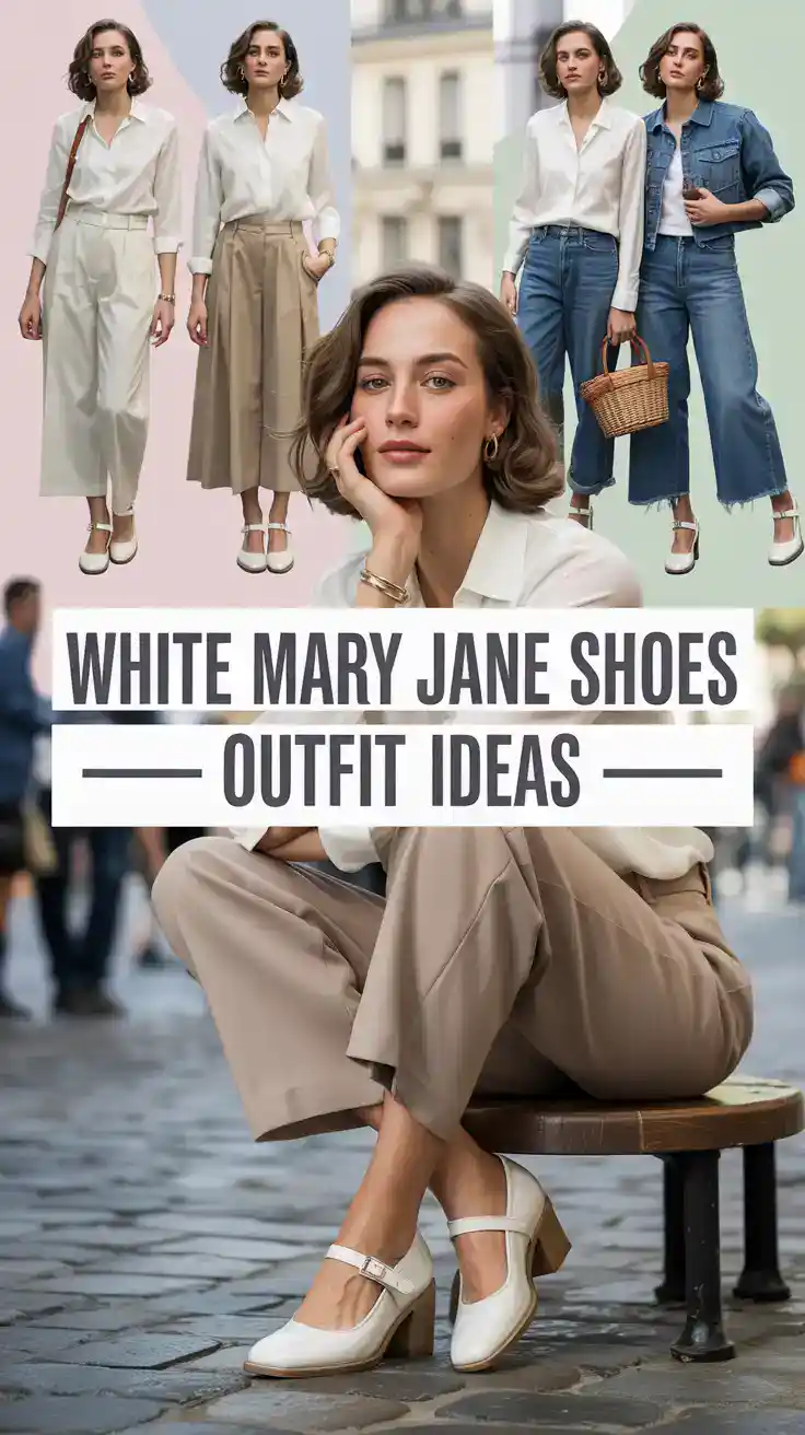 White Mary Jane Shoes Outfit